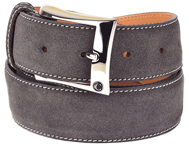 Lava Grey Suede Leather Men's Belt